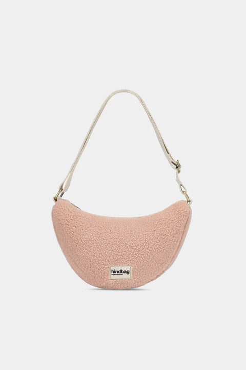 Hindbag Andrea Teddy Fanny Pack In Powder Pink