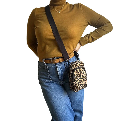 Sixton London Barcelona Bag Sand Leopard Print