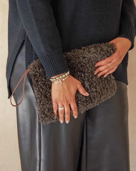 Chalk Beaded Bracelet in Silver