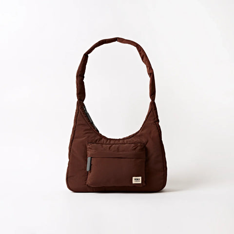 Roka London Belsize Handbag Small Chocolate Taslon