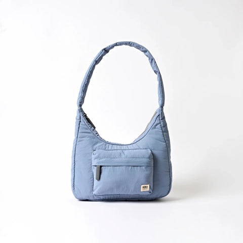 Roka London Belsize Handbag Small Retro Blue Taslon