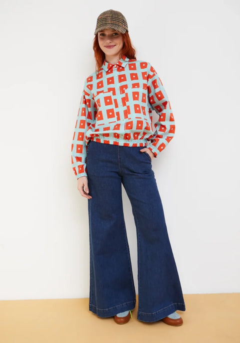 Dr Bloom Bingo Blouse In Blue