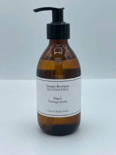 Black Pomegranate 250ml Hand & Body Wash Brown Glass