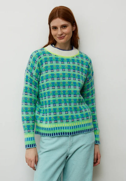 Dr Bloom Blossom Sweater In Blue