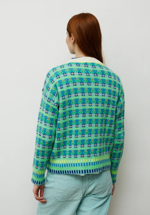 Dr Bloom Blossom Sweater In Blue