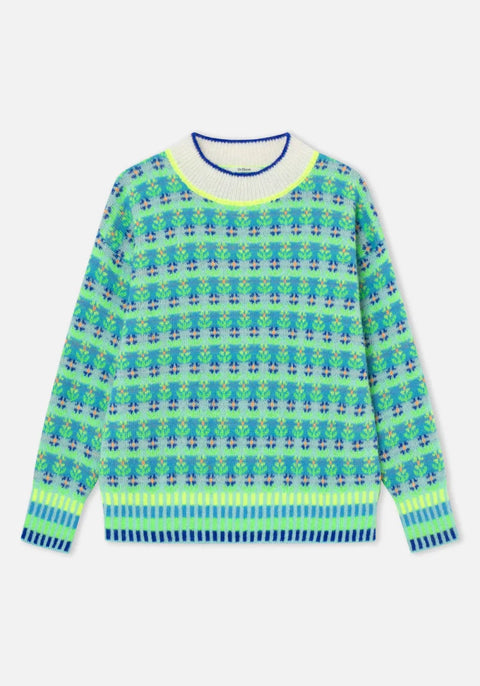 Dr Bloom Blossom Sweater In Blue