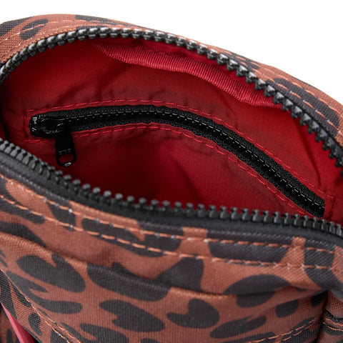 Roka London Bond Crossbody Bag In Scarlet Leopard Canvas