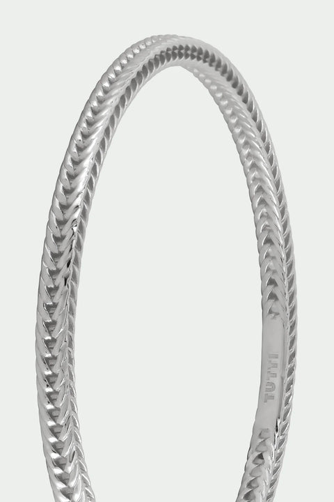 Tutti & Co BR727S Woven Bangle