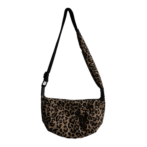 Sixton London Brixton Cross Body Sling Bag Sand Leopard Print Small
