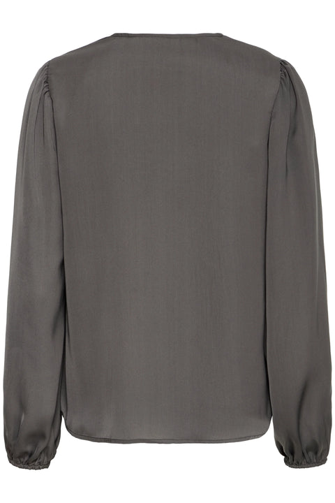 B Young Igomi Blouse In Asphalt