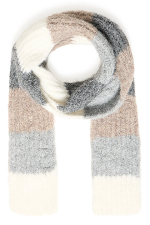 B Young Vasha Scarf In Grey Melange Mix
