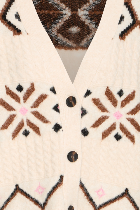 B Young Melpa Cardigan In Birch Melange
