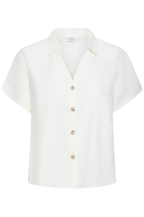 B Young Falakka Cap Sl Shirt In Marshmallow