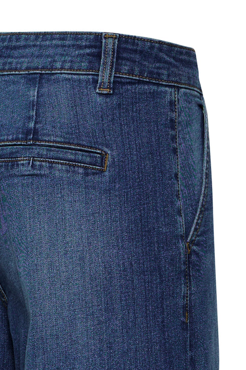 B Young Komma Cropped Jeans In Ink Blue Denim