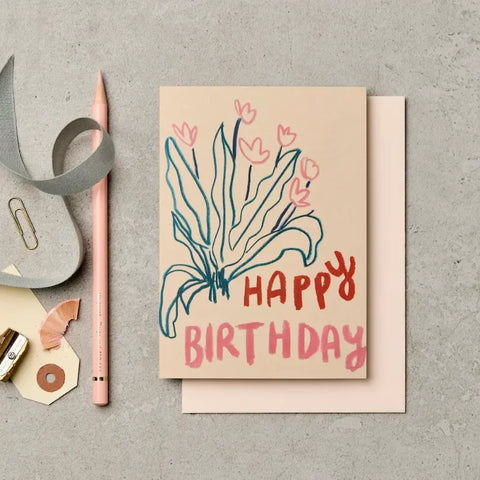 Katie Leamon KL-C1061 Happy Birthday Tulips