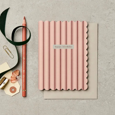 Katie Leamon KL-C1070 Burgundy Pink Birthday Stripe