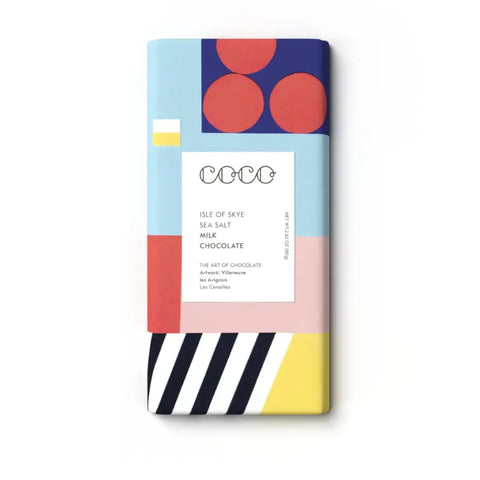 COCO Chocolatier C21SSM80 Isle Of Sky Sea Salt Milk Chocolate Bar 80g