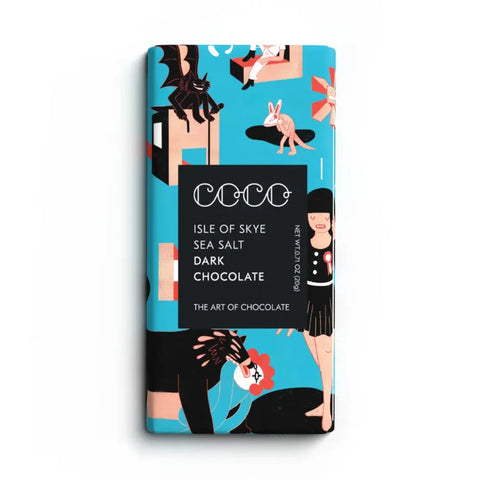 COCO Chocolatier C25SSD20 Isle Of Skye Sea Salt Dark Mini Chocolate Bar 20g