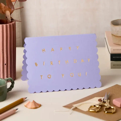 Katie Leamon KL-C999 Scallop Happy Birthday To You Lavender