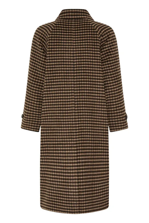 B Young Camio Coat In Olive Night Check