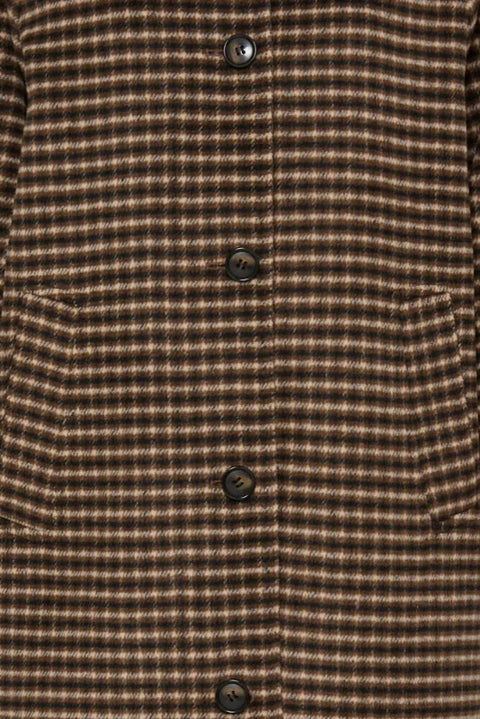 B Young Camio Coat In Olive Night Check