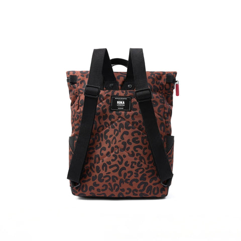 Roka London Canfield B Leopard Print Recycled Canvas Medium
