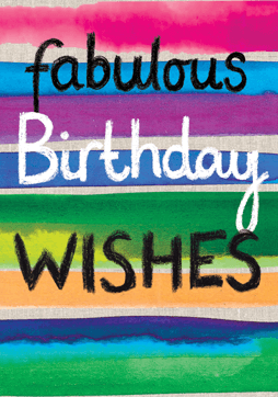 Sarah Kelleher DY06 Fabulous Birthday Wishes Card