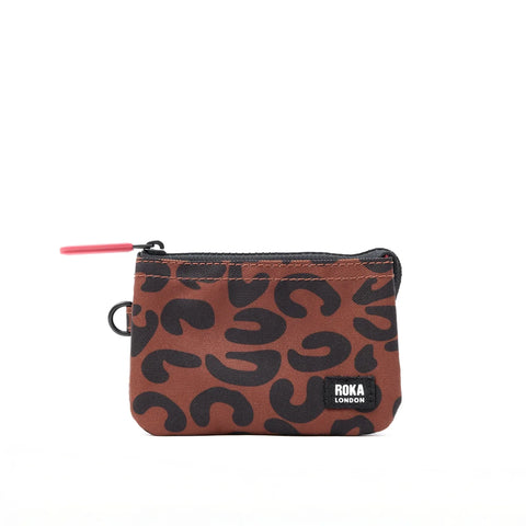 Roka London Carnaby Leopard Print Recycled Canvas Small