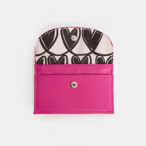 Caroline Gardner Gifts CCP125 Bright Pink & Orange Card Holder Coin Purse
