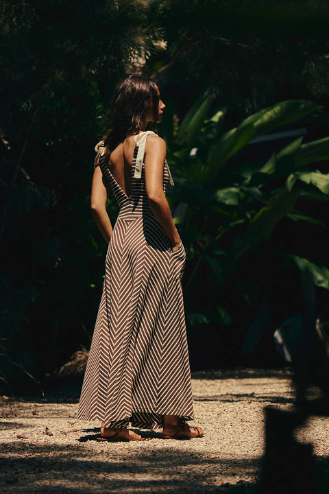 Free People Cecelia Midi Dress In Coconut Milk Combo