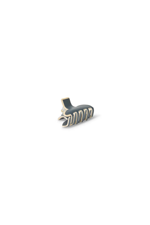 Chalk Doncaster Hair Claw In Navy/Cream