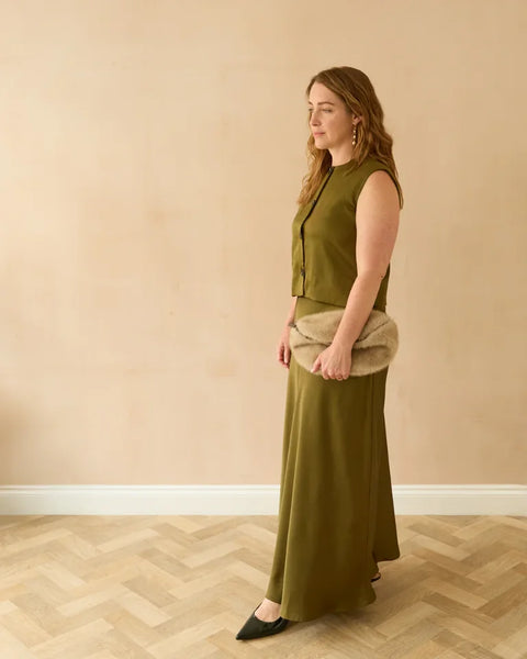 Chalk Gina Skirt In Avocado