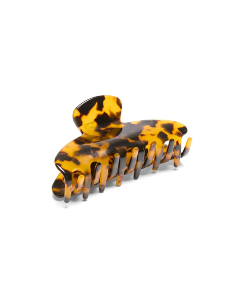 Chalk Hereford Hair Claw In Dark Tortoiseshell