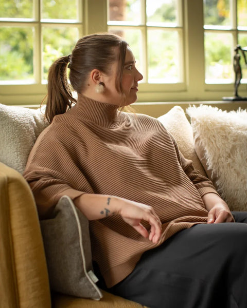 Chalk Vicki Jumper In Dark Tan