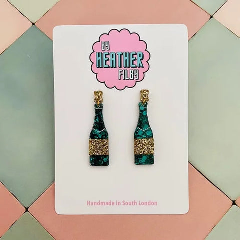 Heather Filby Champagne Bottle Earrings