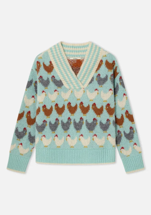 Dr Bloom Chirp Jersey In Sky Blue