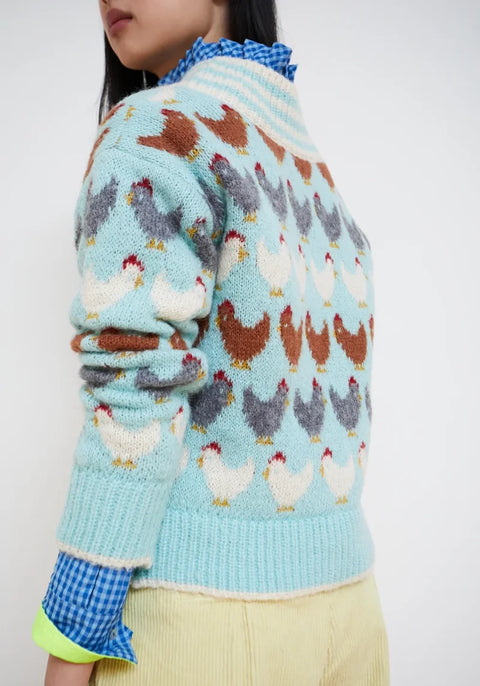 Dr Bloom Chirp Jersey In Sky Blue