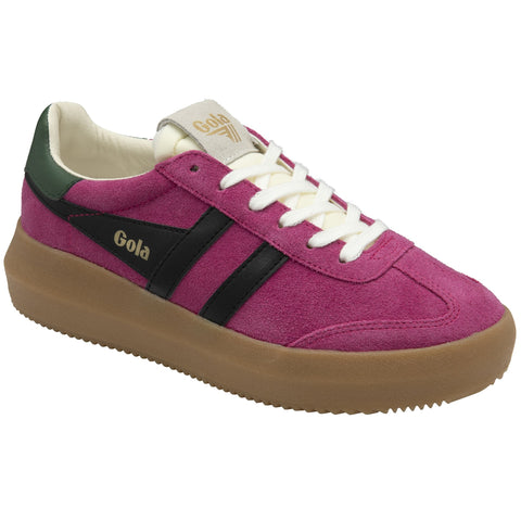 Gola CLB573KB Athena Trainer Fuchsia/Black/Evergreen/Gum