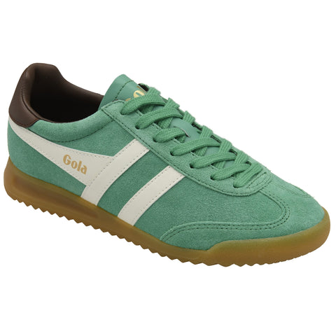 Gola CLB761DN Torpedo Trainer Jade/Off White/Dark Brown