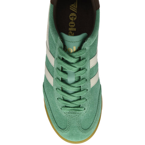 Gola CLB761DN Torpedo Trainer Jade/Off White/Dark Brown