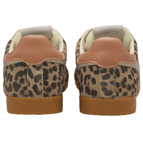 Gola CLB866ZC Elan Safari Trainer Leopard/Mocha/Gold/Terracotta