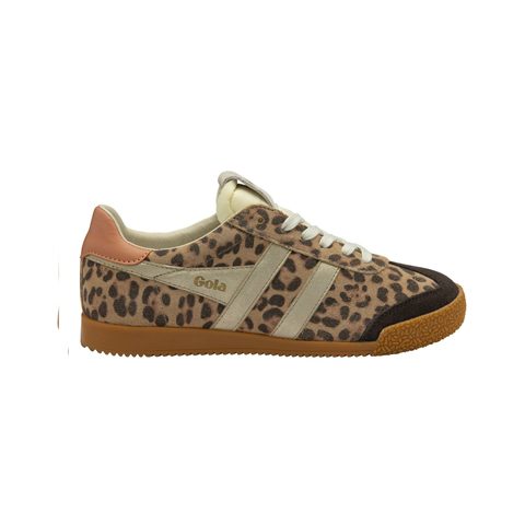Gola CLB866ZC Elan Safari Trainer Leopard/Mocha/Gold/Terracotta
