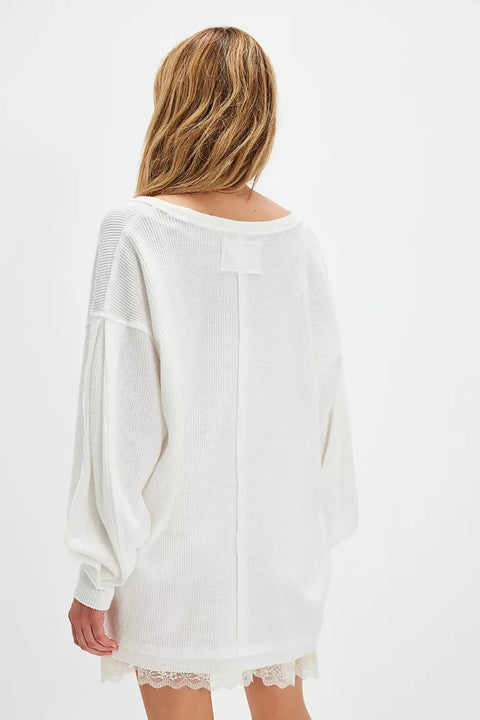 Free People Coast 2 Coast Thermal In Clean Ivory
