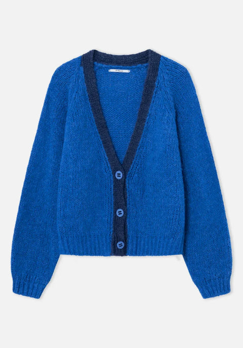 Dr Bloom Cocoon Cardigan In Blue