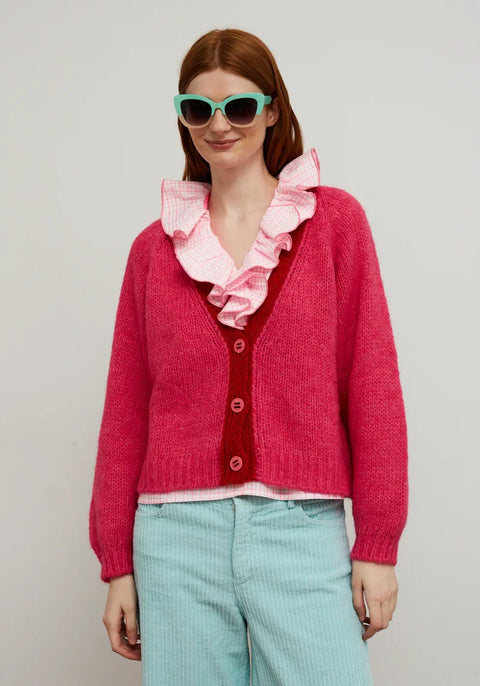 Dr Bloom Cocoon Cardigan In Pink