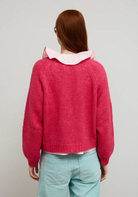 Dr Bloom Cocoon Cardigan In Pink