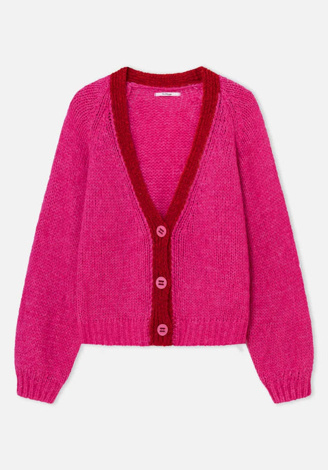 Dr Bloom Cocoon Cardigan In Pink