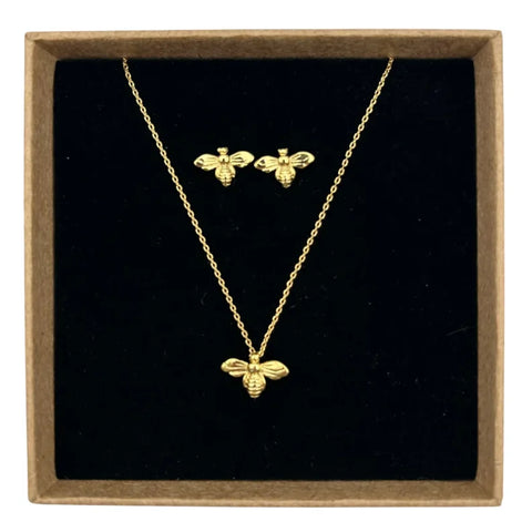 Sixton London Core Range Tiny Bee Jewellery Set