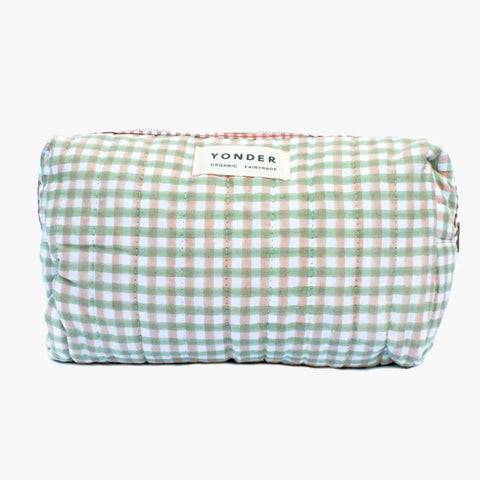 Yonder Organic Cotton Wash Bag In Sage
