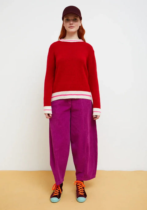 Dr Bloom Dado Trousers In Raspberry